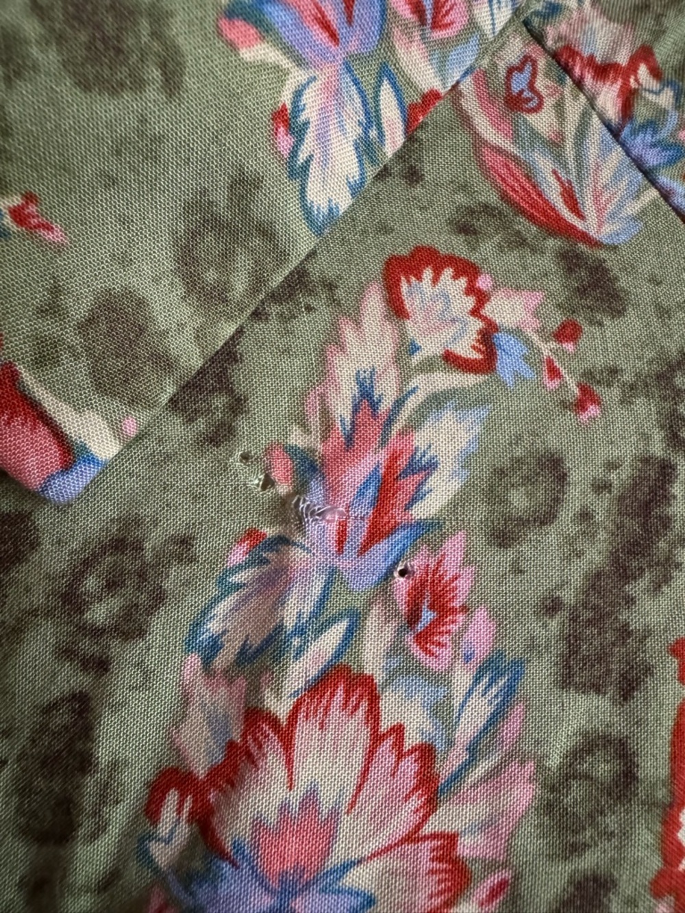 Natural Life Floral Boho Midi Dress Button Front Cottagecore Prairie - Picture 6 of 11